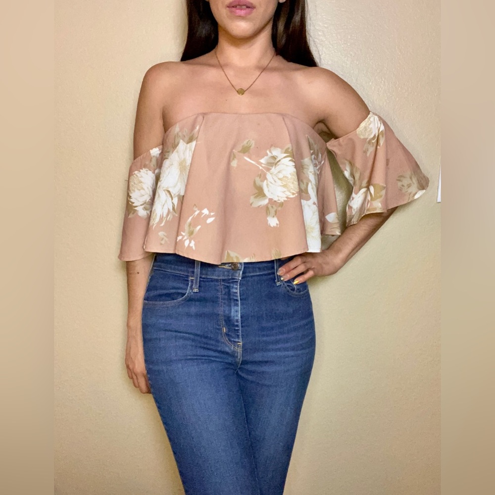 Just Be Pink Blush Off the Shoulder Blouse